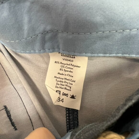 Fair Harbor Blue Print Board Shorts Drawstring 34 Waist zq - Picture 3 of 4